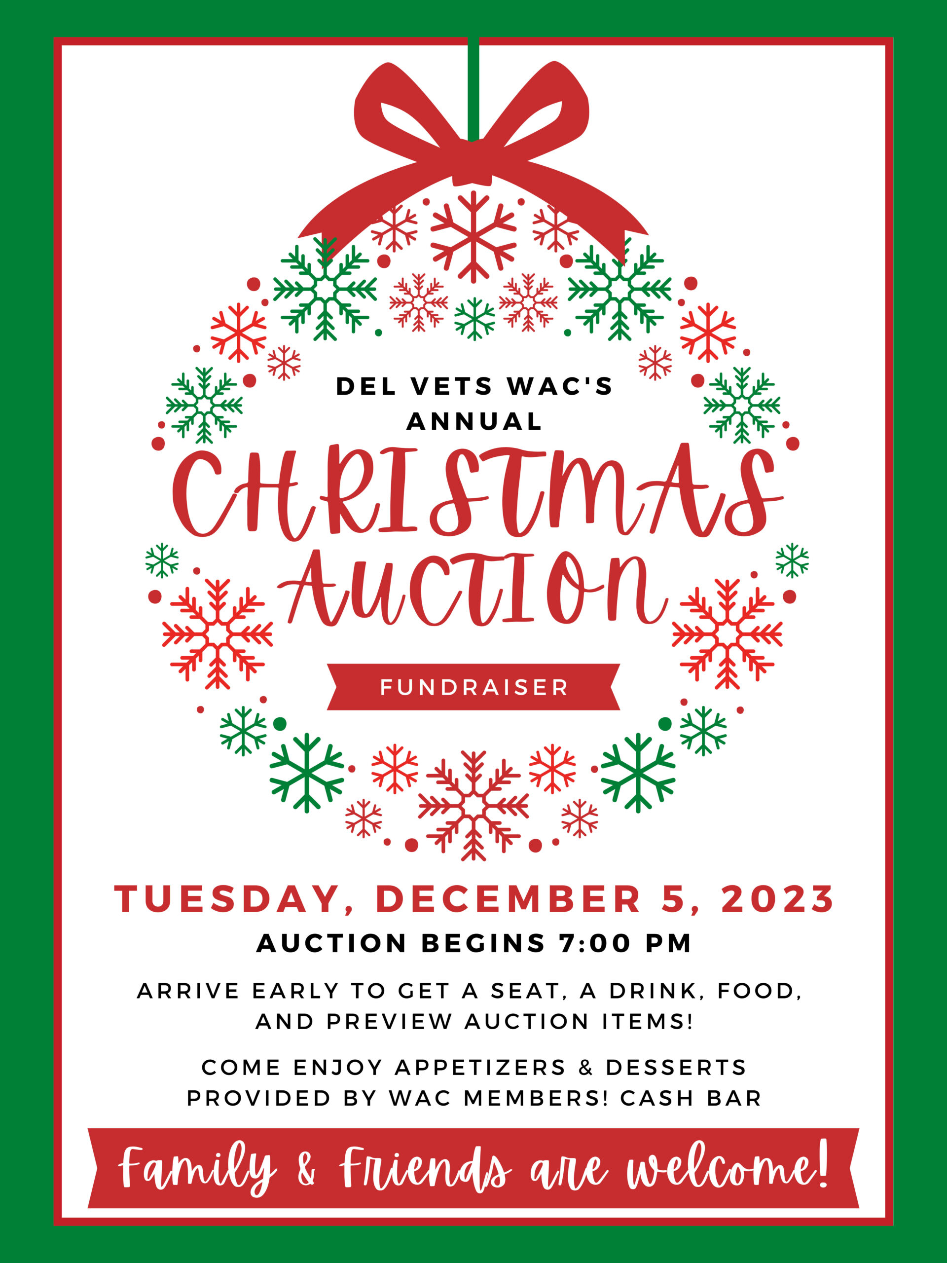 WACS Annual Christmas Auction Fundraiser