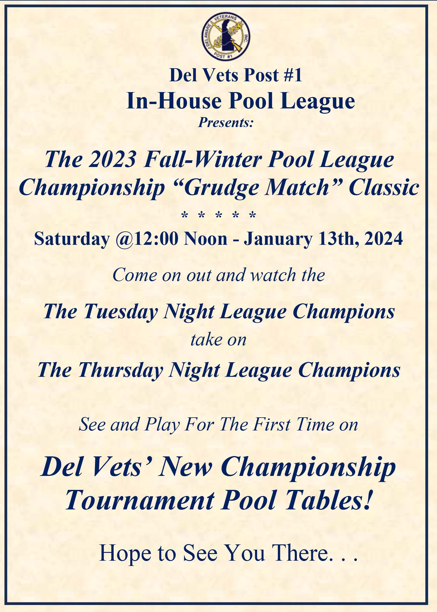 2023 Pool League "Grudge Match" Classic