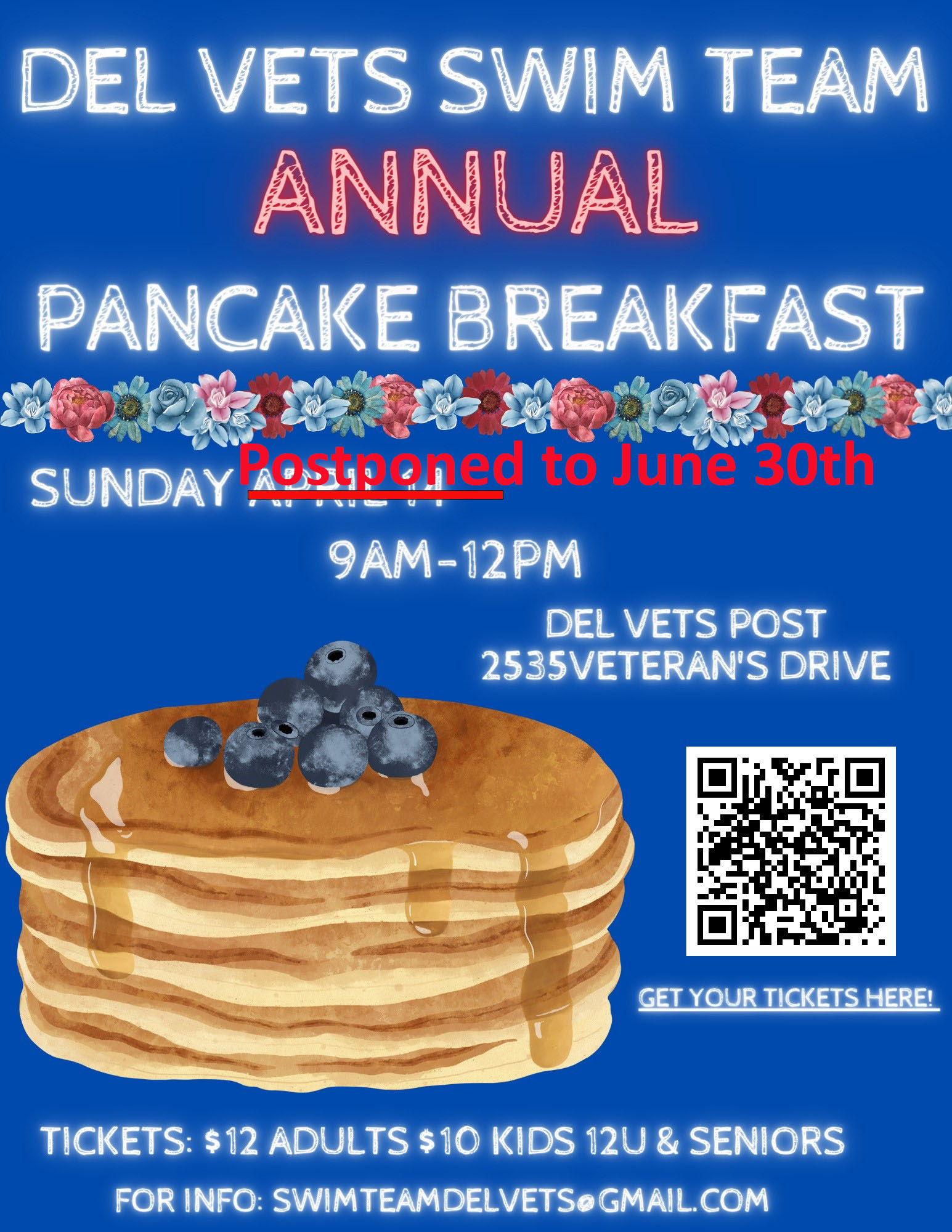 Postponed - Swim Team Pancake Breakfast