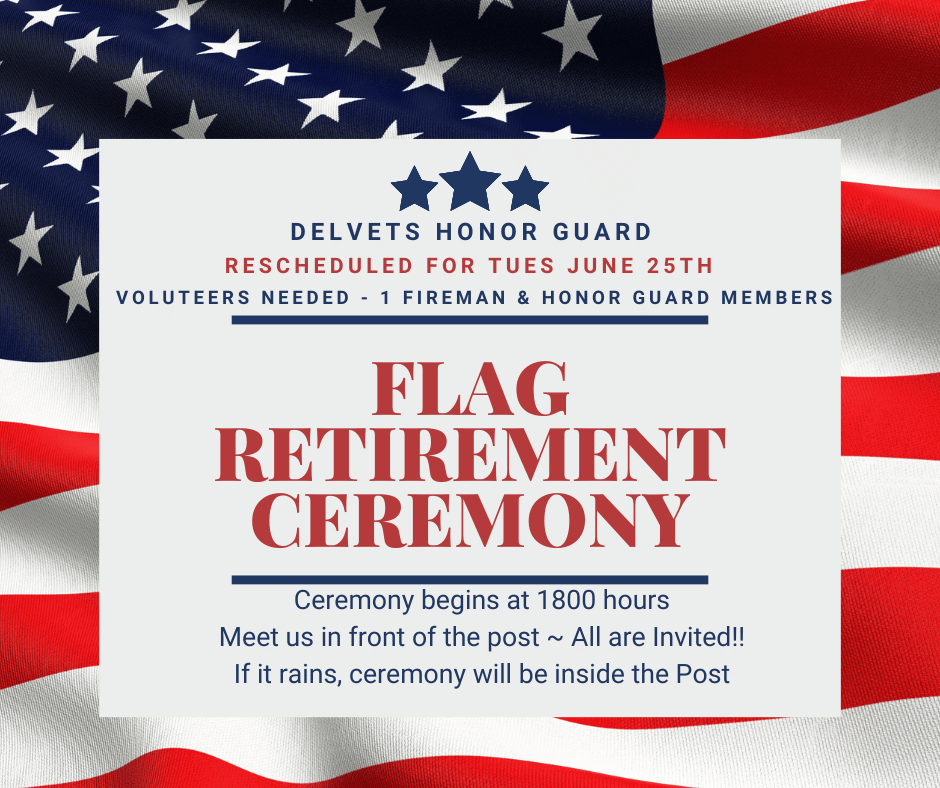 Rescheduled - Flag Retirement Ceremony