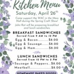 Craft Show Kitchen Menu