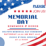 Memorial Day Picnic & Pool Opening