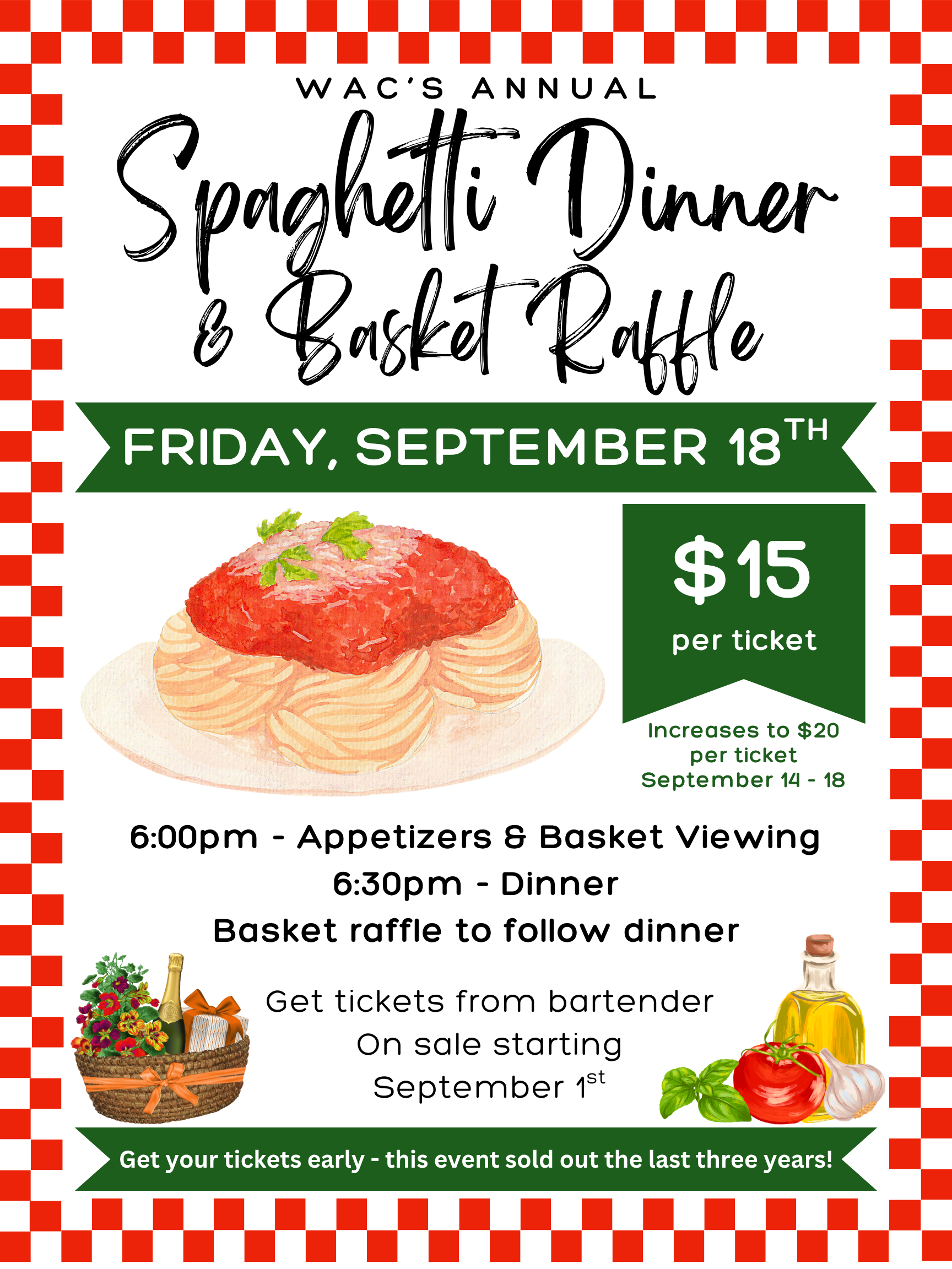 WACS Spaghetti Dinner