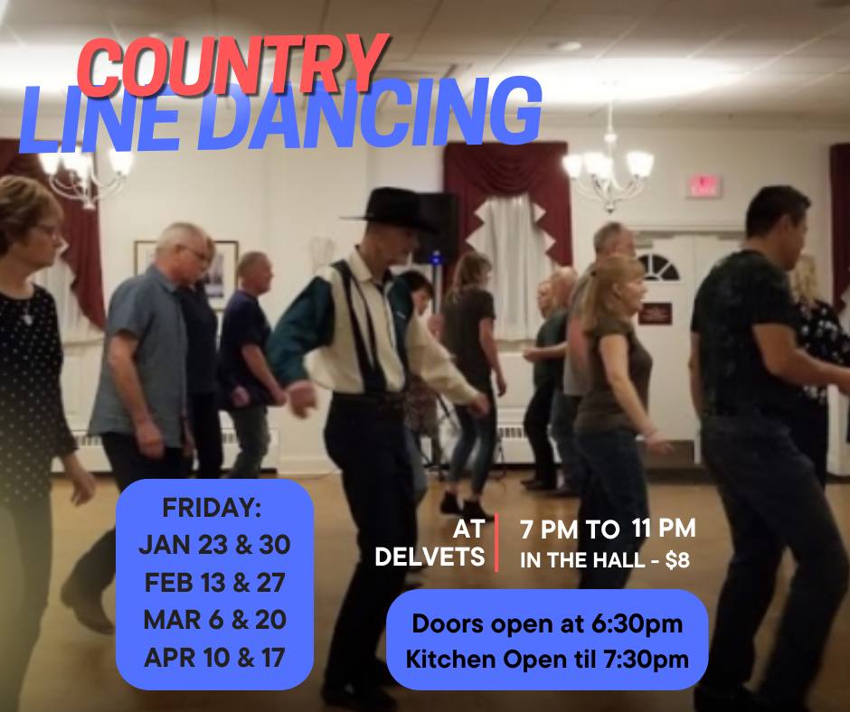 Country Line Dancing in the hall