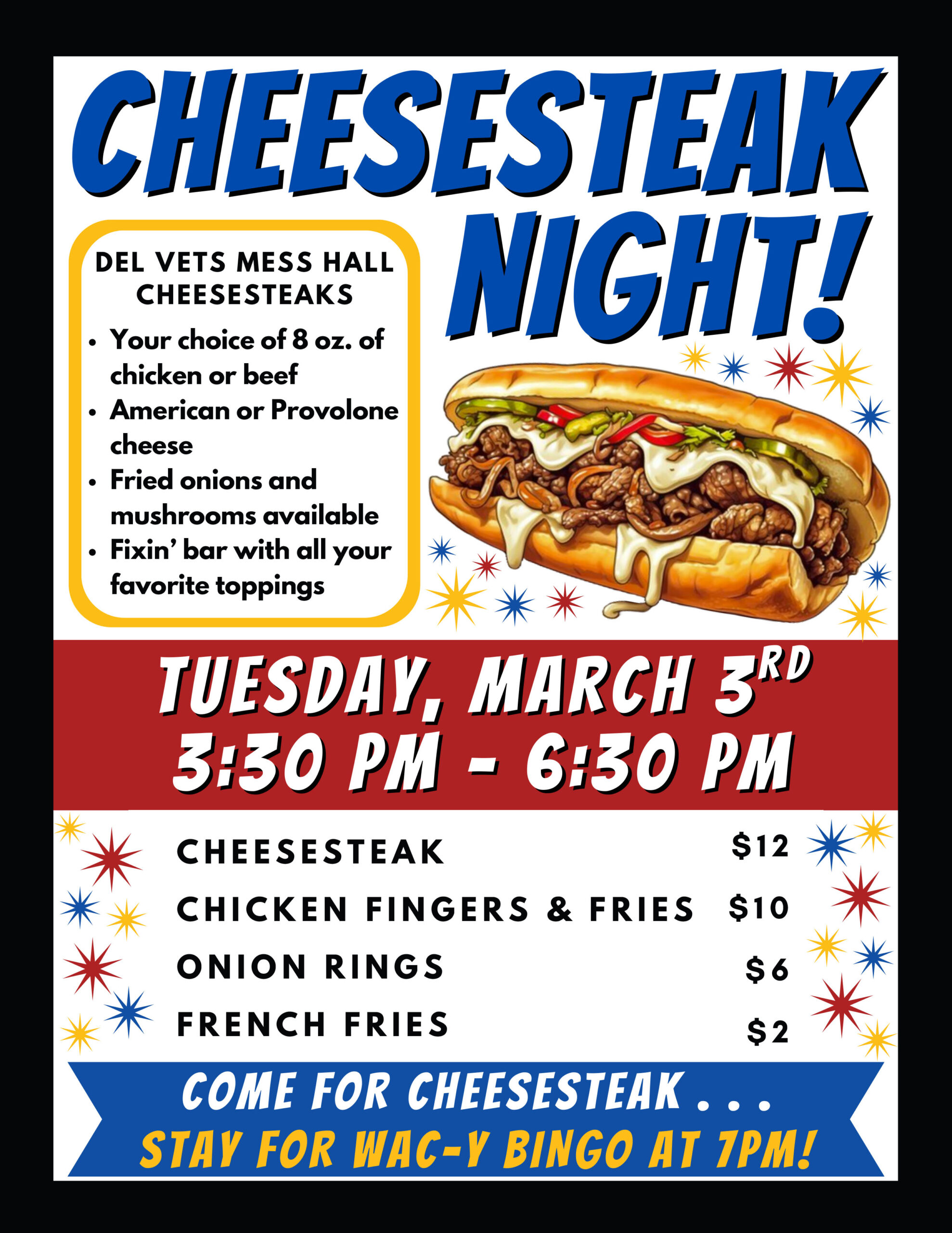CheeseSteak Night