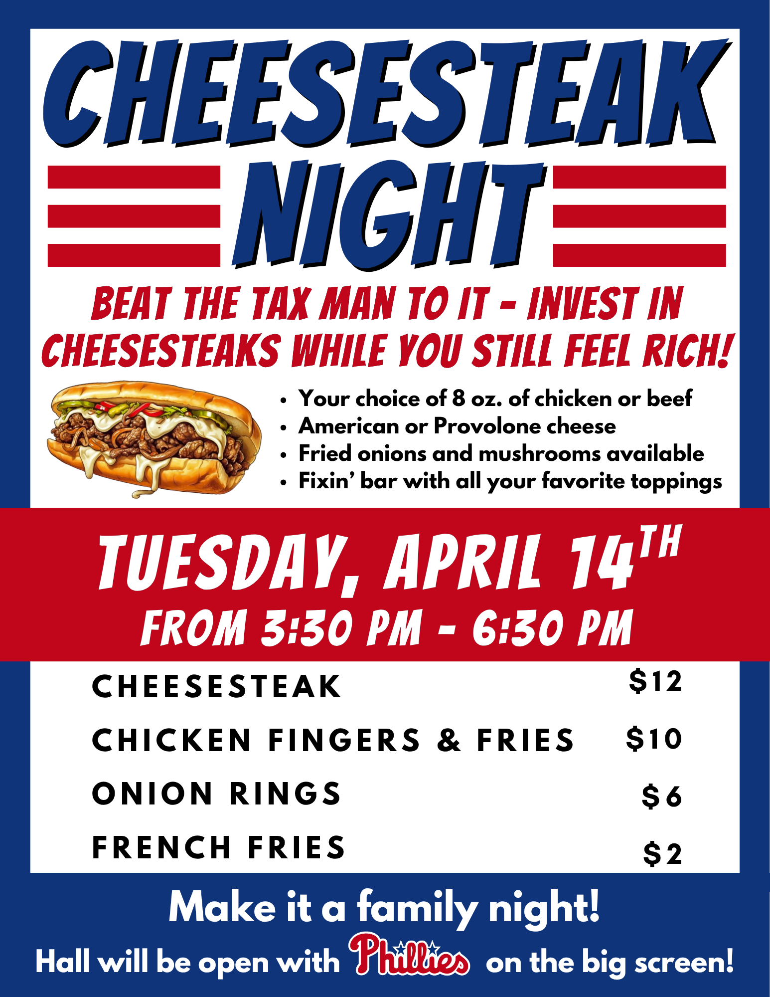 Cheese Steak Night