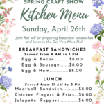 Craft Show Kitchen Menu