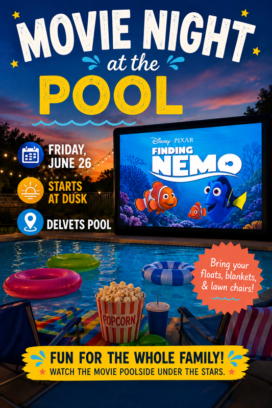 Movie Night at Pool