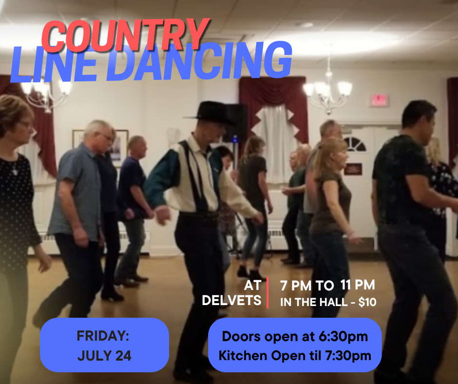 Country Line Dancing in the hall