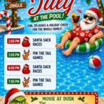 Christmas in July at the Pool