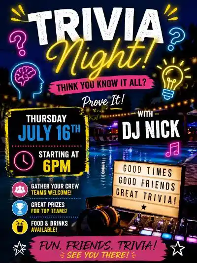 Trivia Night at the Pool