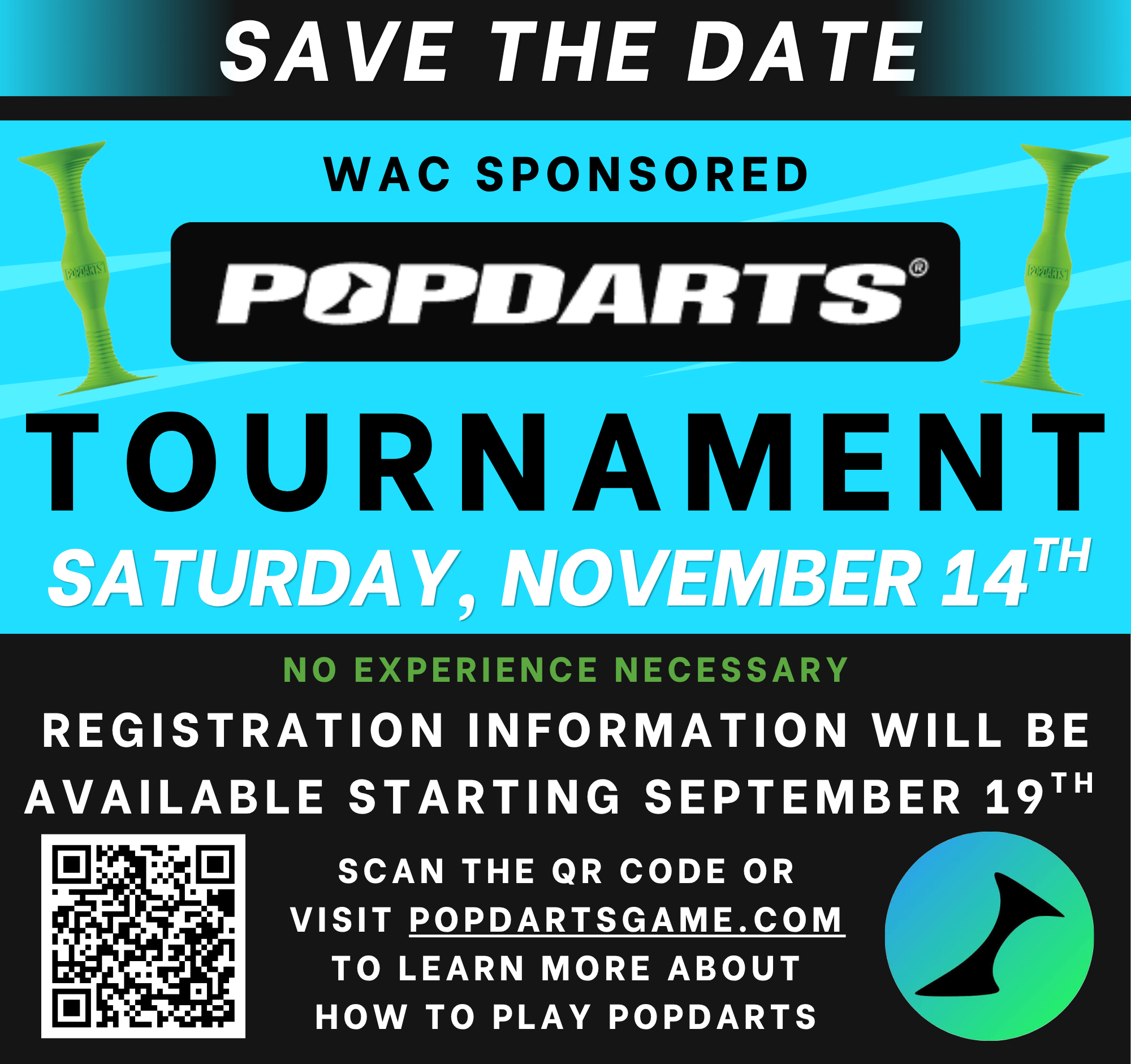 Popdart Tournament Sponsored by the WACS