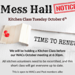 Mess Hall Kitchen Class