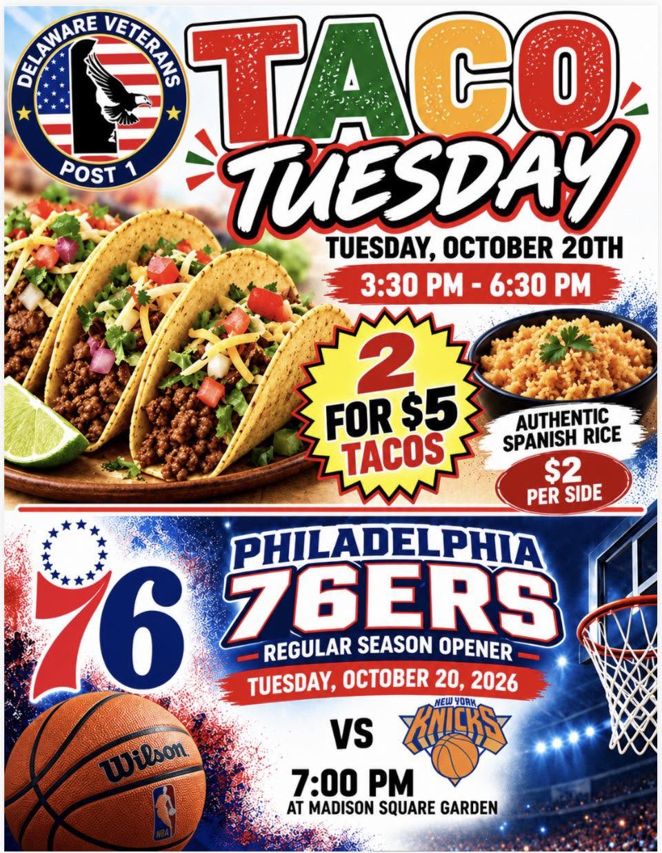 Taco Night Sixers Opener